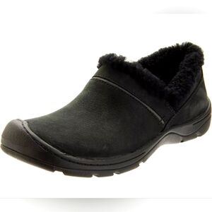 KEEN Women's Size 6.5 Crested Butte Black Sherpa Lined Slip On Shoes Casual GUC‎